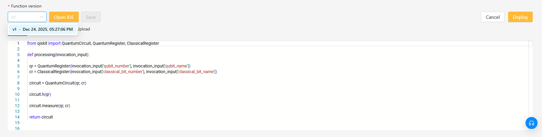 Function Version and Code