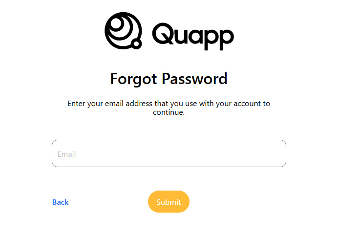 Quapp Functions Forgot password