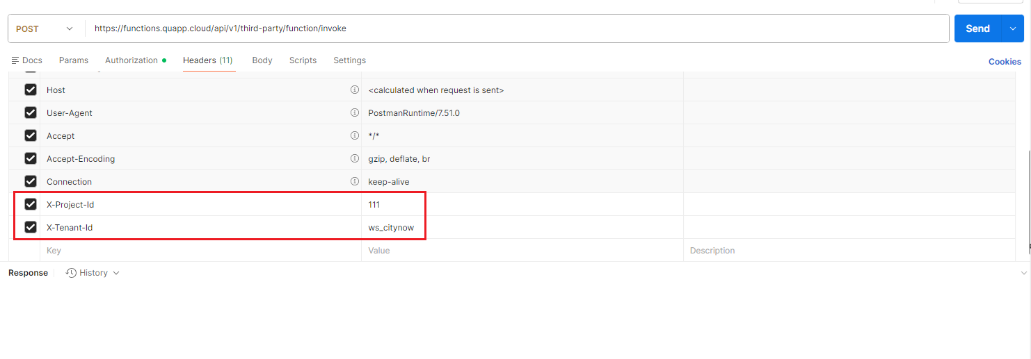 Switch to headers tab 